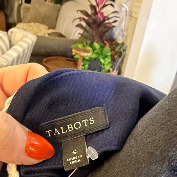 Talbots Navy Garment with White Detailing - Picture 2 of 7